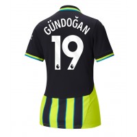 Camiseta Manchester City Ilkay Gundogan #19 Segunda Equipación Replica 2024-25 para mujer mangas cortas